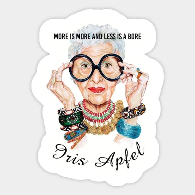 Iris Apfel More Is More Funny Quotes Sticker by The Prediksi 